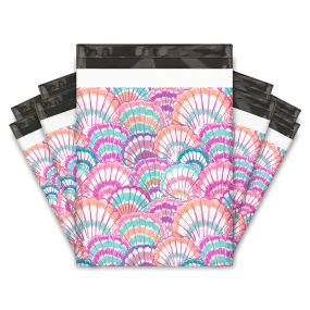10x13 Seashells Designer Poly Mailers Shipping Envelopes Premium Printed Bags