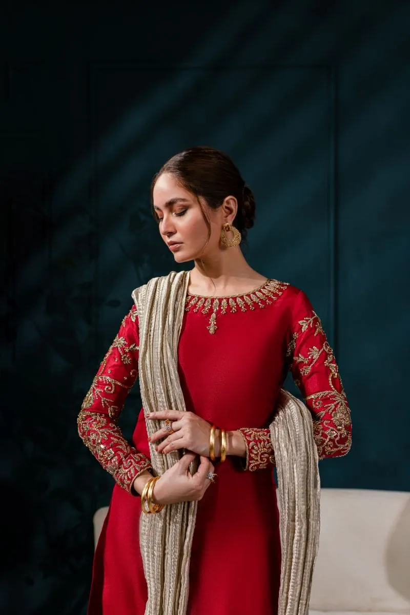 Allure by IH - EMMA - Katan Silk - MAROON - 3 Piece