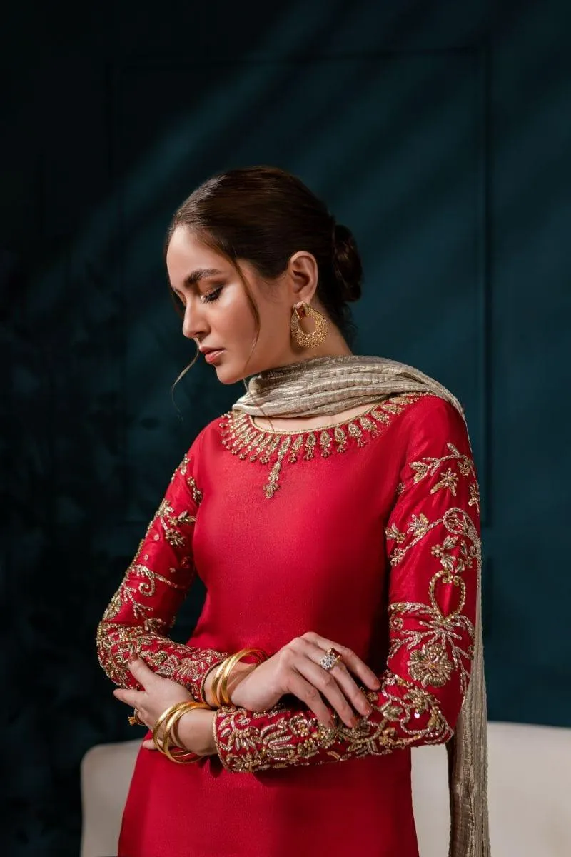 Allure by IH - EMMA - Katan Silk - MAROON - 3 Piece