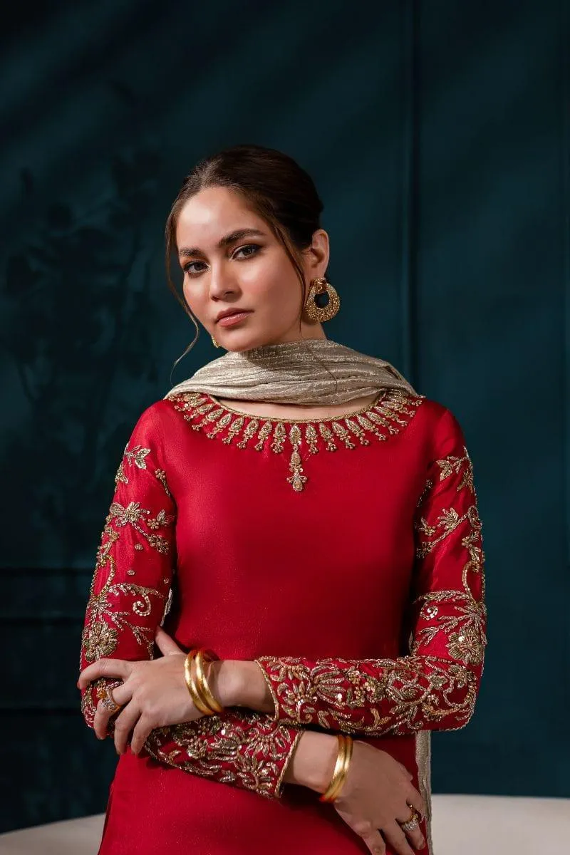 Allure by IH - EMMA - Katan Silk - MAROON - 3 Piece