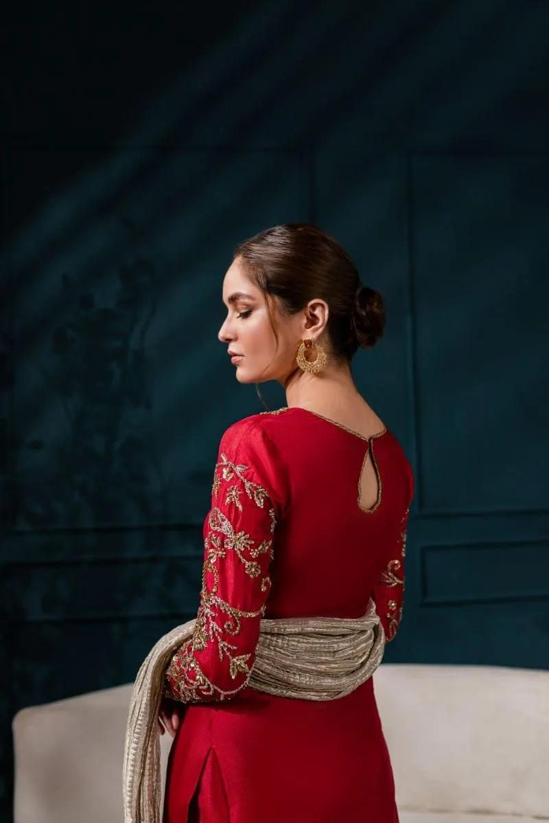Allure by IH - EMMA - Katan Silk - MAROON - 3 Piece