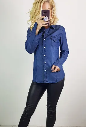 Anna Fitted Denim Shirt