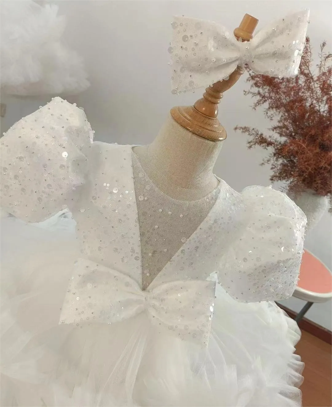 Baby birthday party Princess dress, custom color accepted.