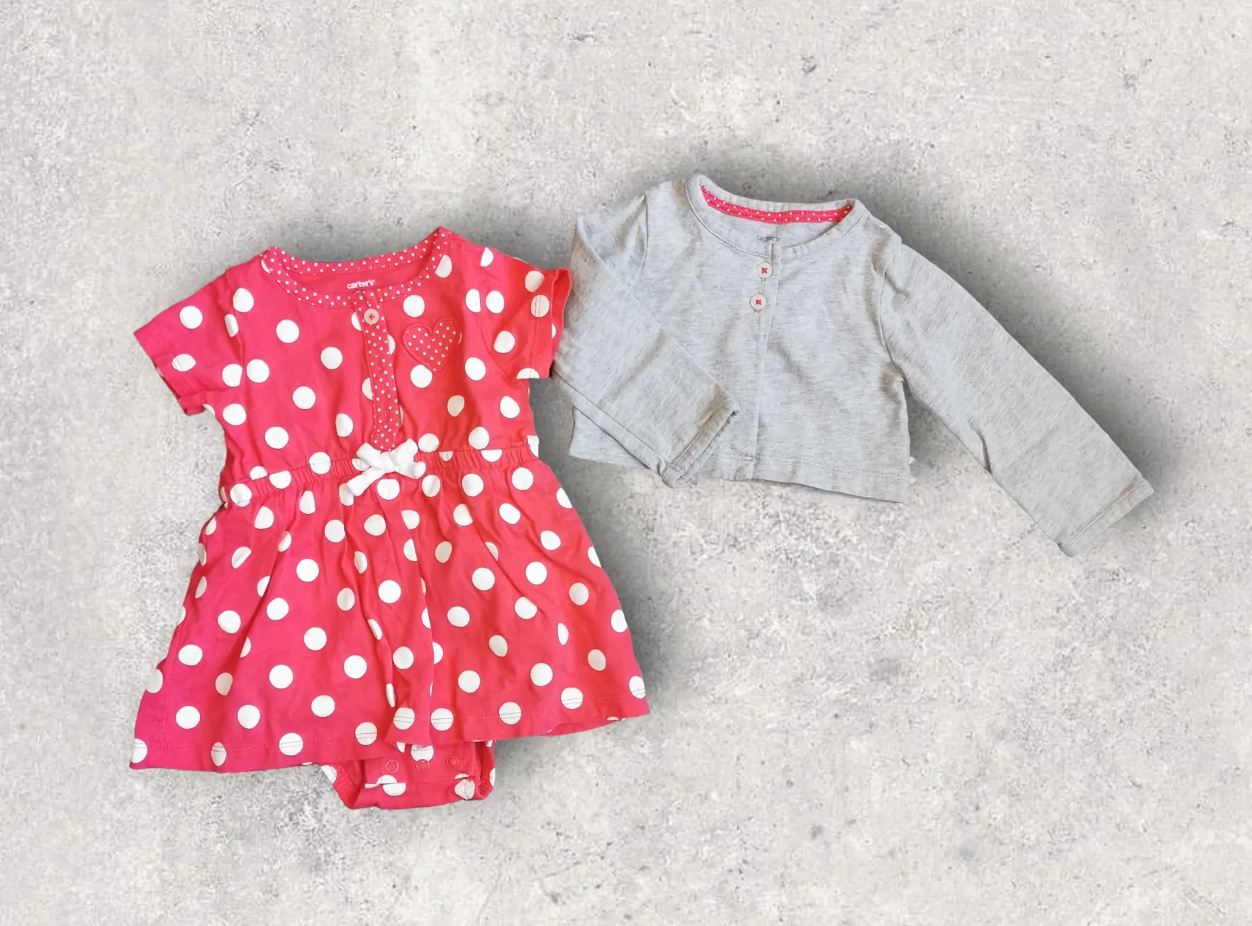 BABY GIRL SIZE 9 MONTHS - Carter's, 2 Piece Matching Summer Dress   Sweater EUC B18