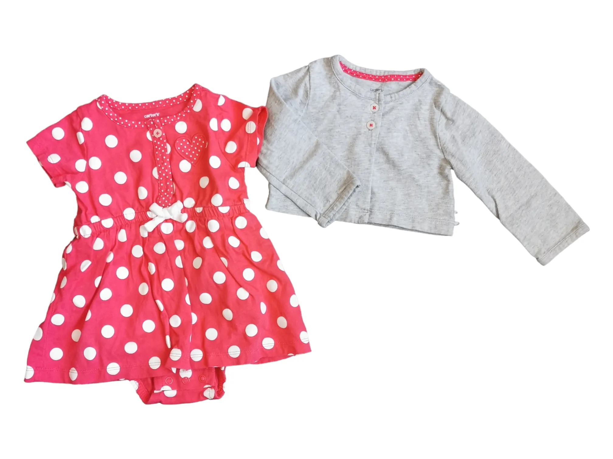 BABY GIRL SIZE 9 MONTHS - Carter's, 2 Piece Matching Summer Dress   Sweater EUC B18