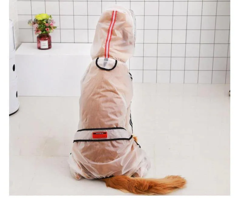 Clear Waterproof Raincoat for Pet Dogs