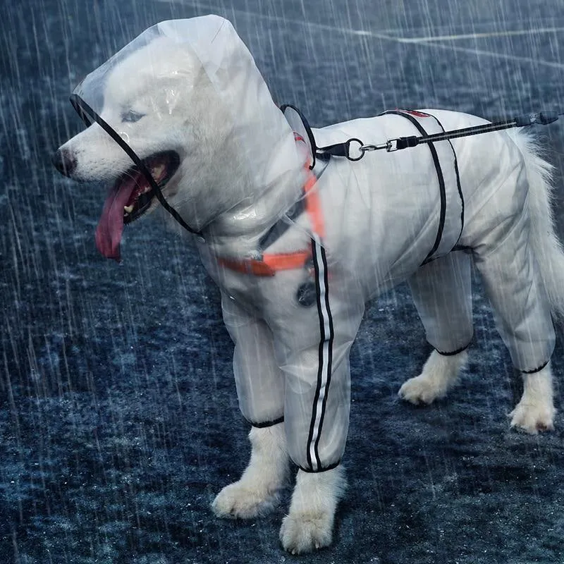 Clear Waterproof Raincoat for Pet Dogs