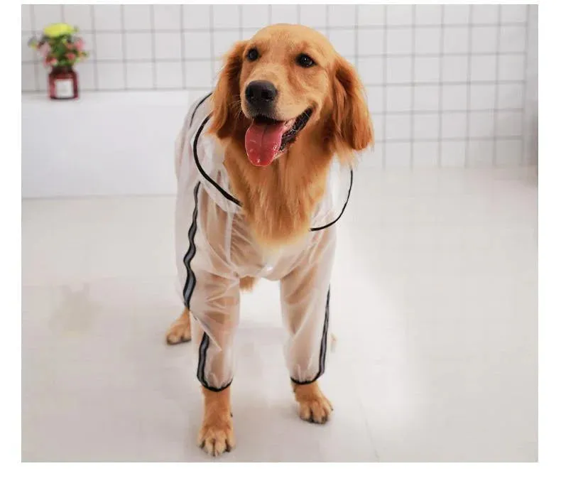 Clear Waterproof Raincoat for Pet Dogs