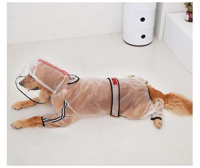 Clear Waterproof Raincoat for Pet Dogs