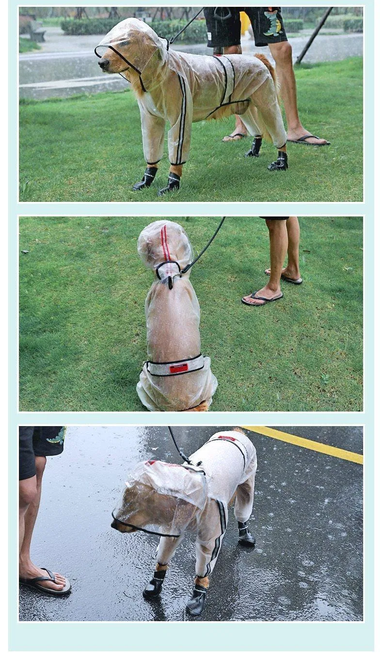 Clear Waterproof Raincoat for Pet Dogs
