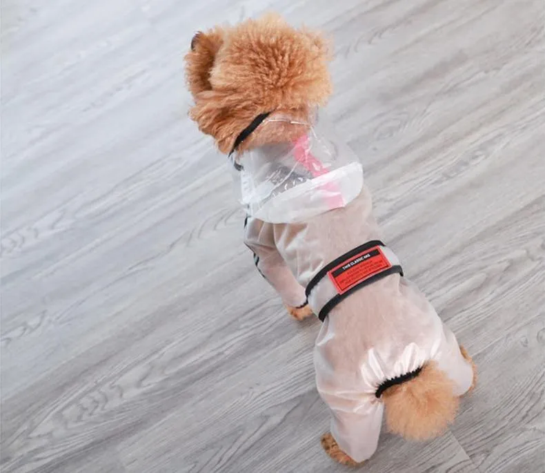 Clear Waterproof Raincoat for Pet Dogs