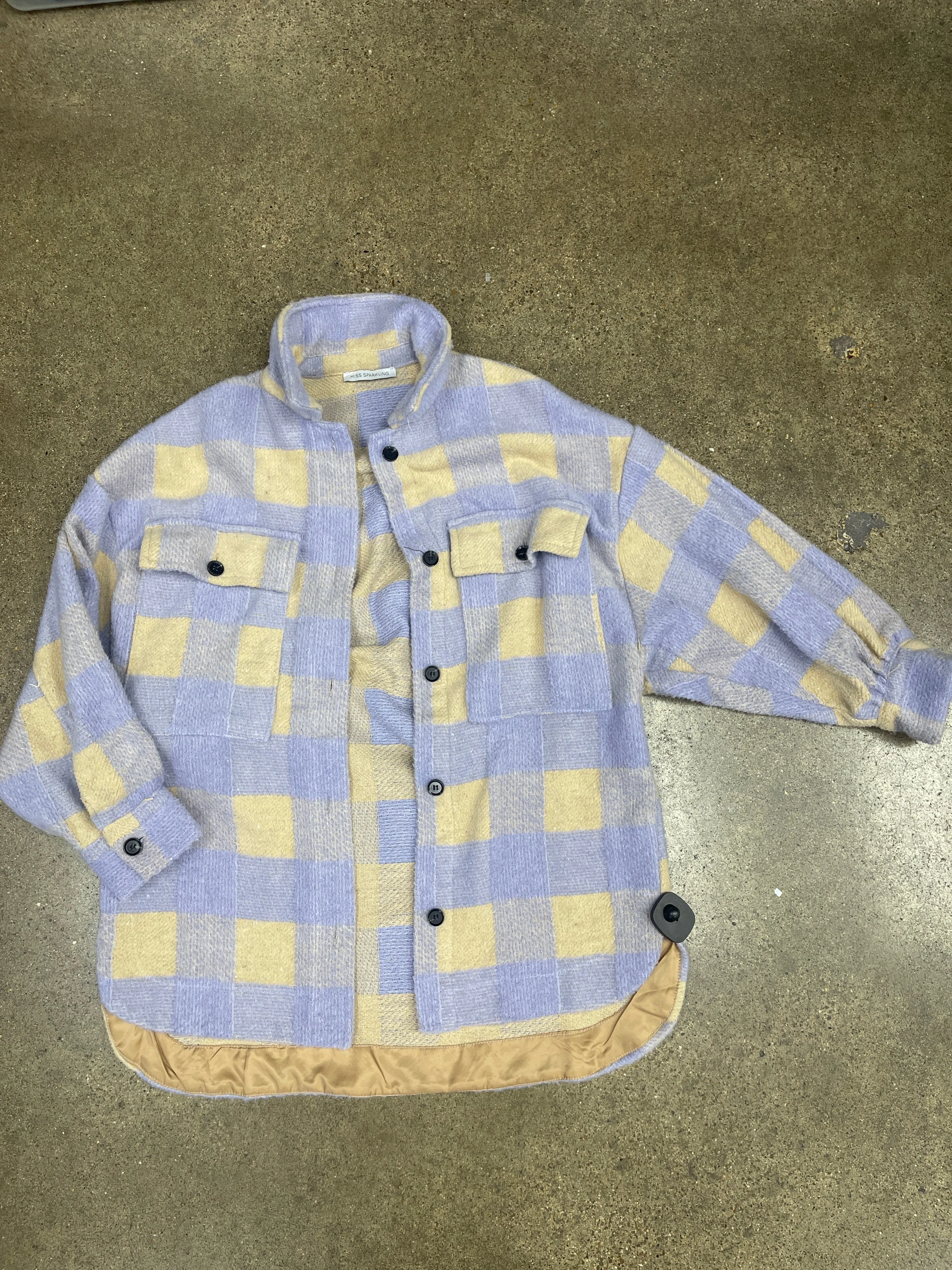 Jacket Shirt By Clothes Mentor In Purple, Size: S