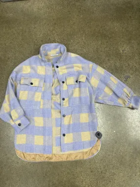 Jacket Shirt By Clothes Mentor In Purple, Size: S