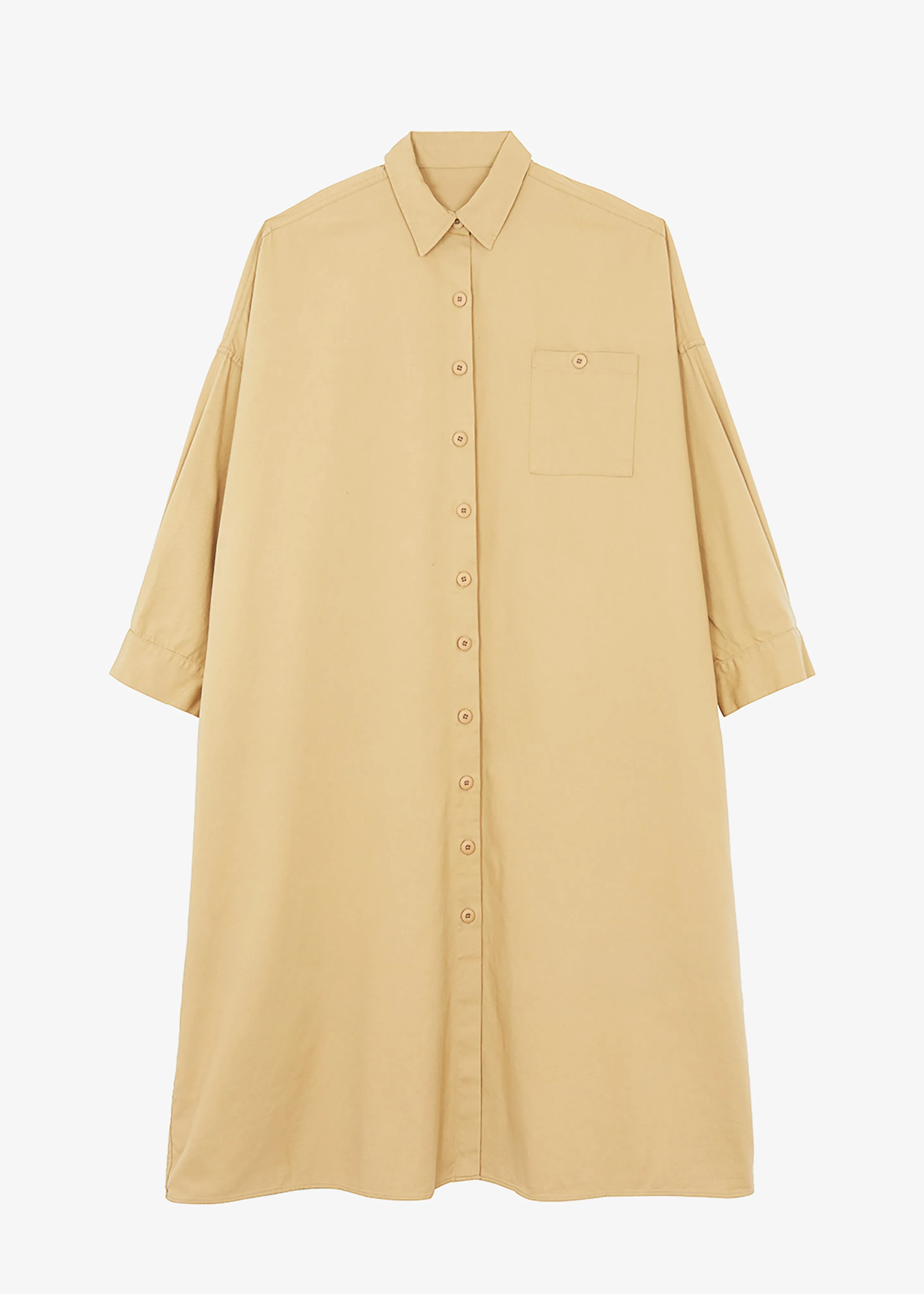 Kason Oversized Shirt Dress - Sahara