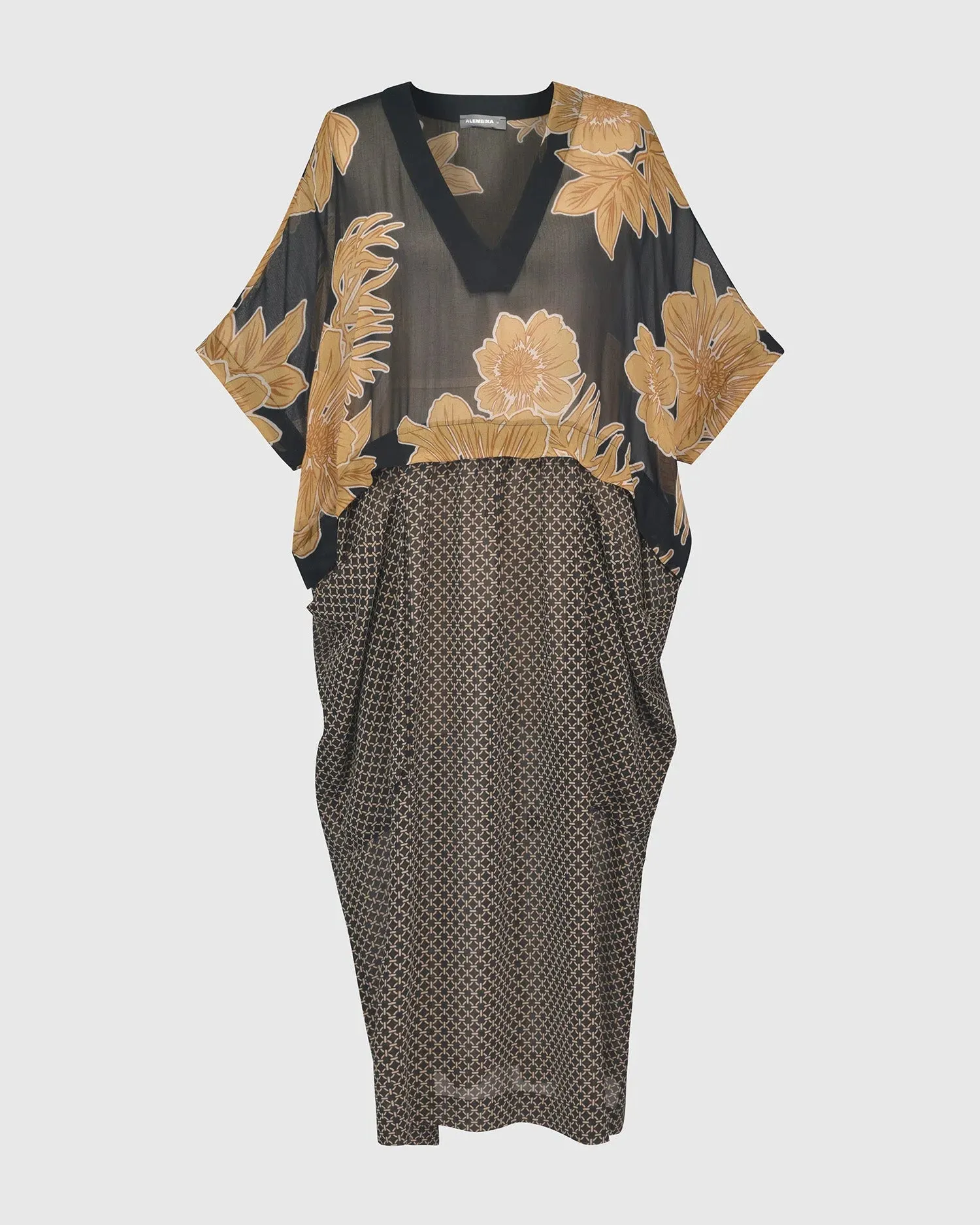 Lanai Chiffon Shift Dress, Gold