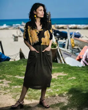 Lanai Chiffon Shift Dress, Gold