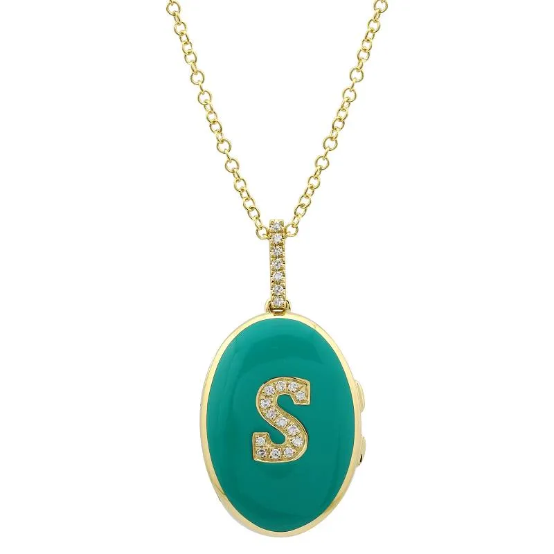 Letterman Locket Necklace