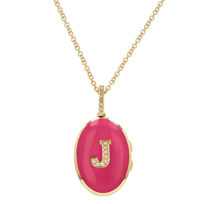 Letterman Locket Necklace