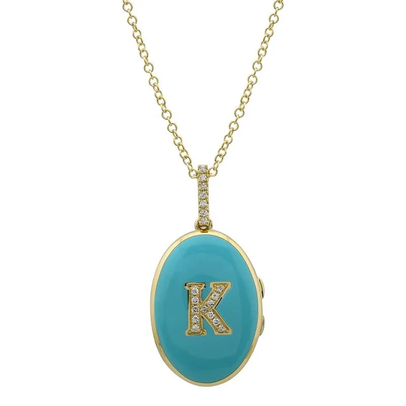 Letterman Locket Necklace