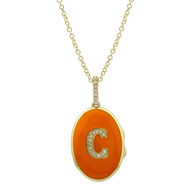Letterman Locket Necklace
