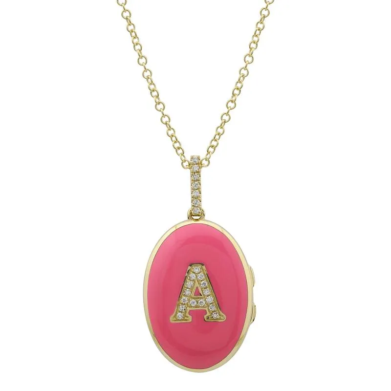 Letterman Locket Necklace