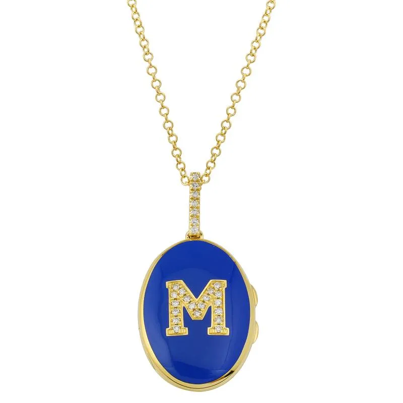 Letterman Locket Necklace