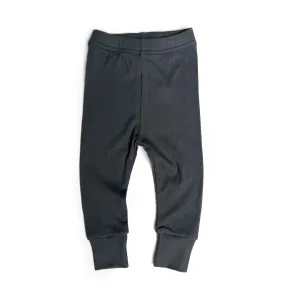 Little Bipsy Ribbed Leggings - Pewter