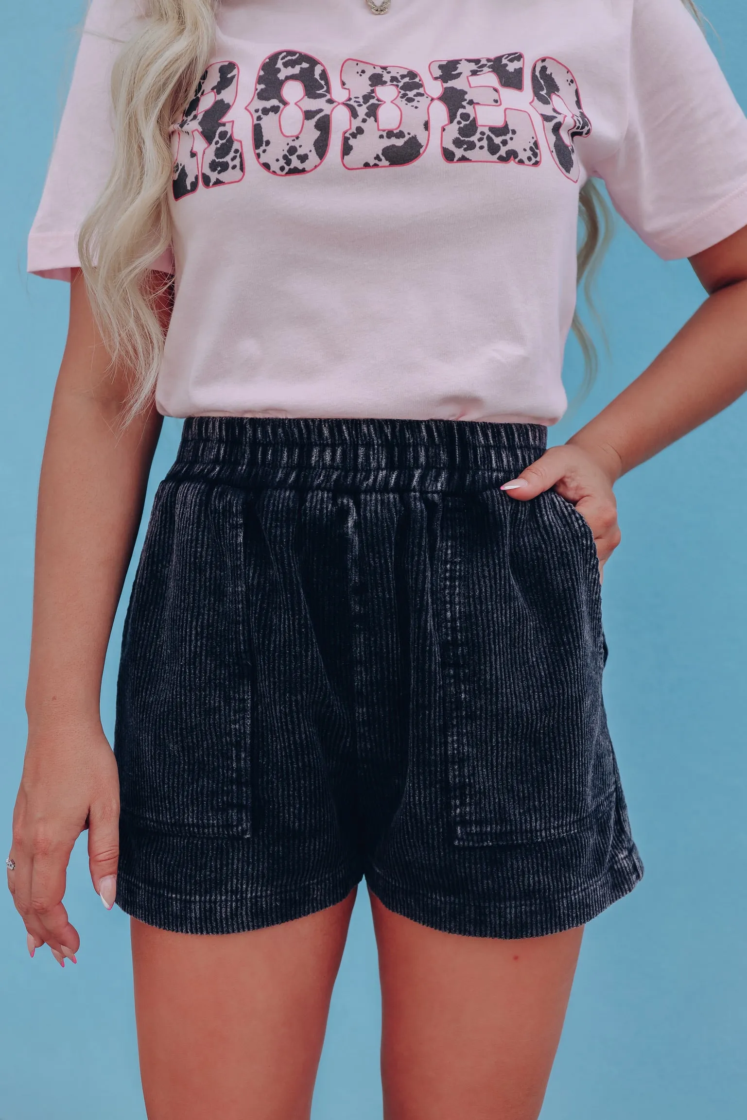 Marlow Corduroy Shorts - Black
