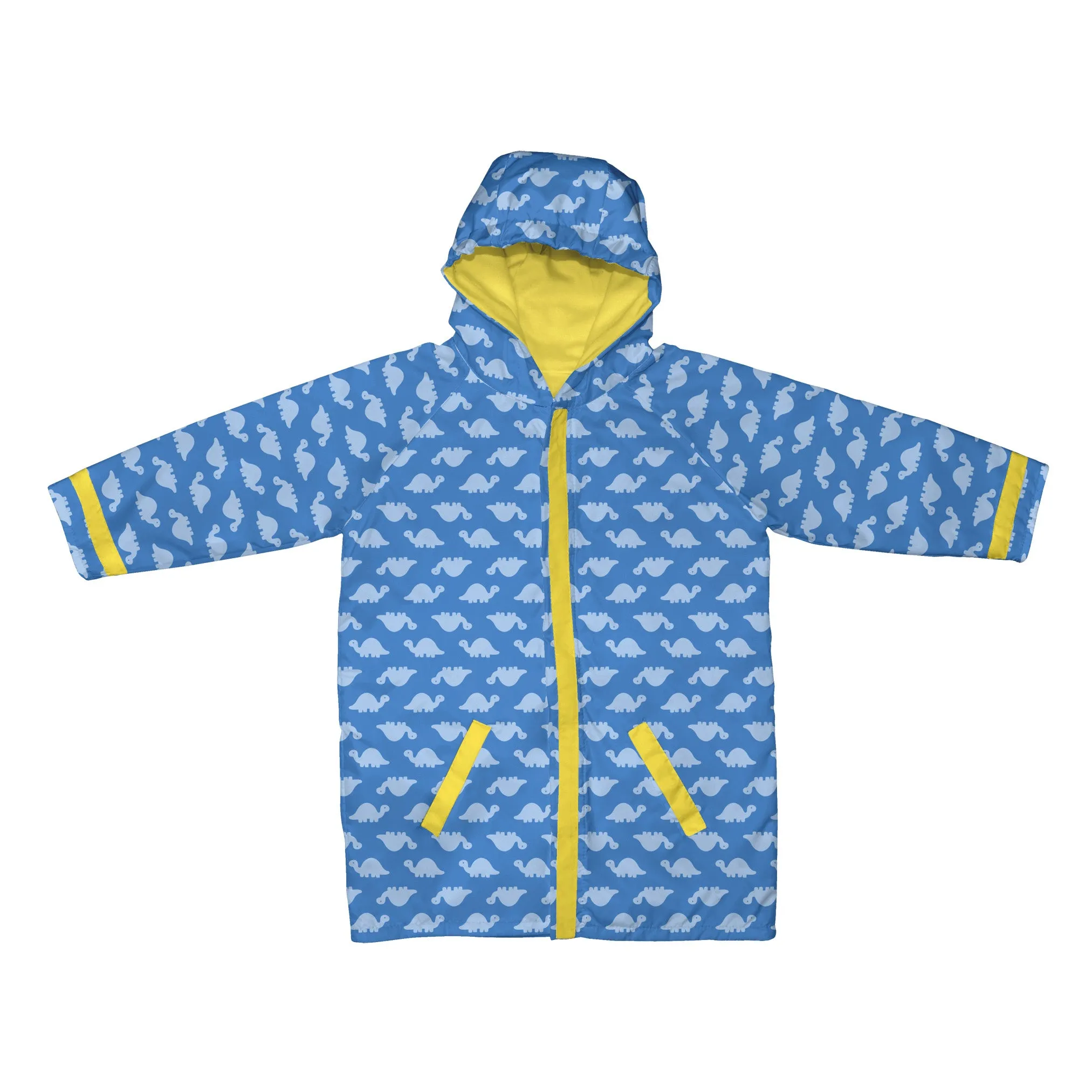 Mid Weight Raincoat-Blue Dino