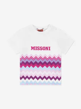 Missoni Baby Girls Zigzag T-Shirt in White