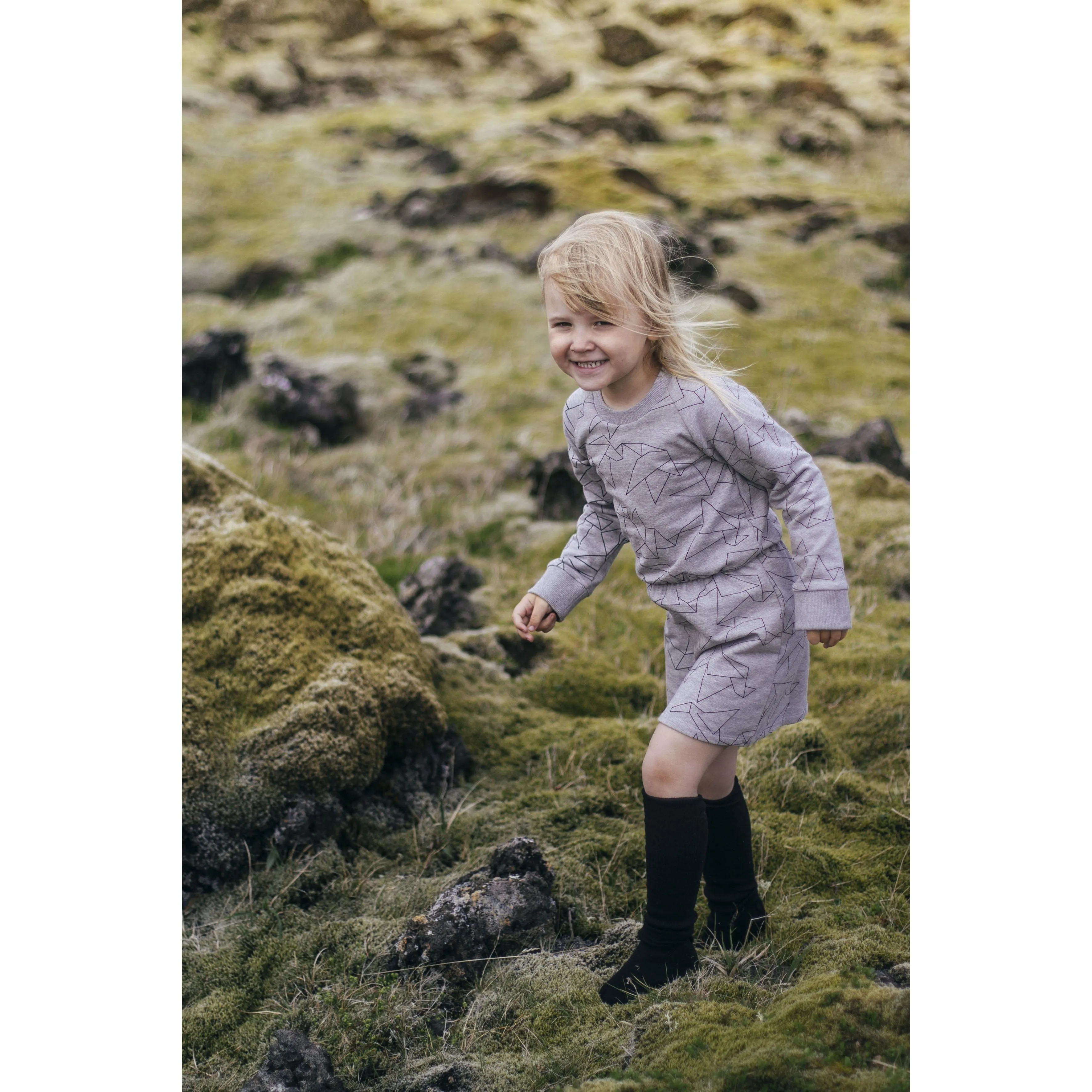 Moi Origami Grey Sweater Dress