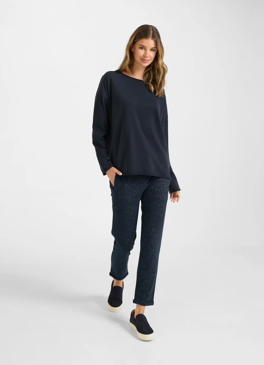 Navy Glitter Margie Sweatpants