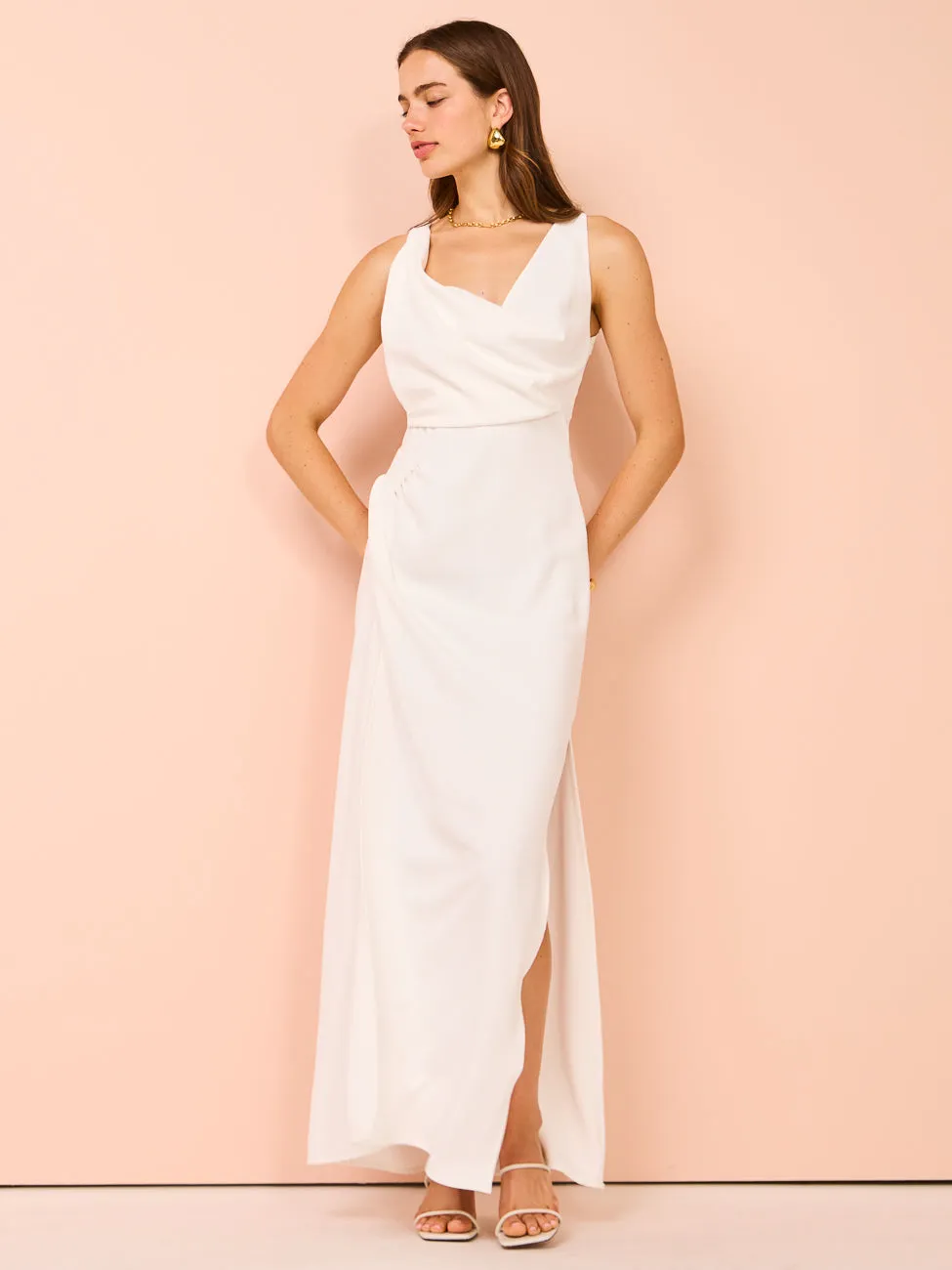 One Fell Swoop Alina Dress in Ivory Crepe