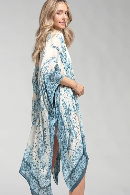 Paisley Print Kimono