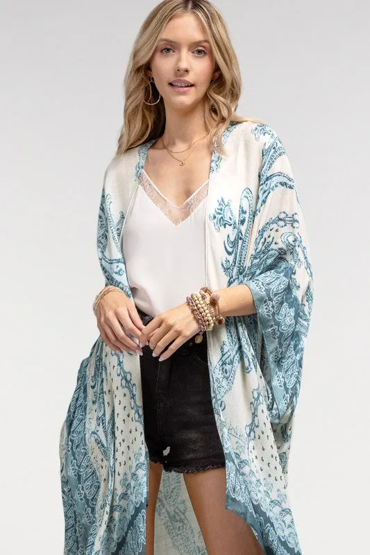 Paisley Print Kimono