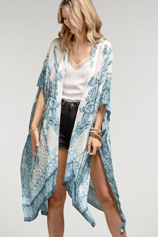 Paisley Print Kimono
