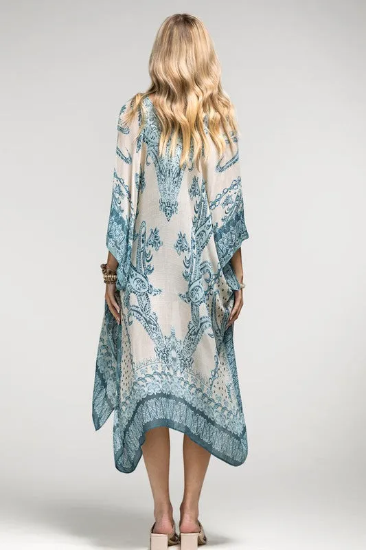 Paisley Print Kimono