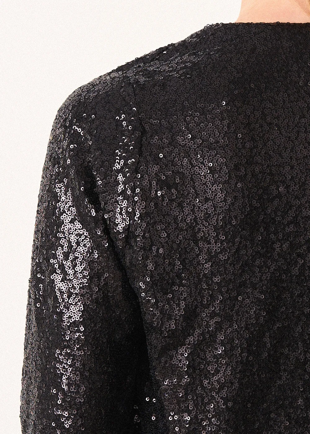 SANNE SEQUIN JACKET - BLACK