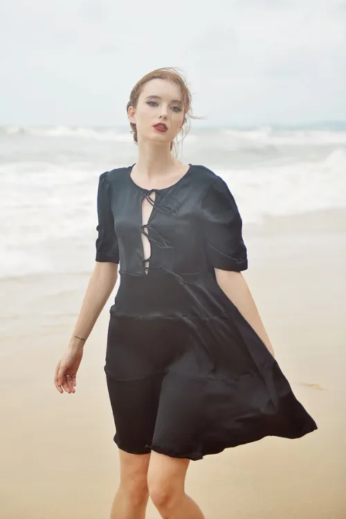 SARAH Silk Midi Dress