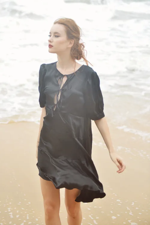 SARAH Silk Midi Dress