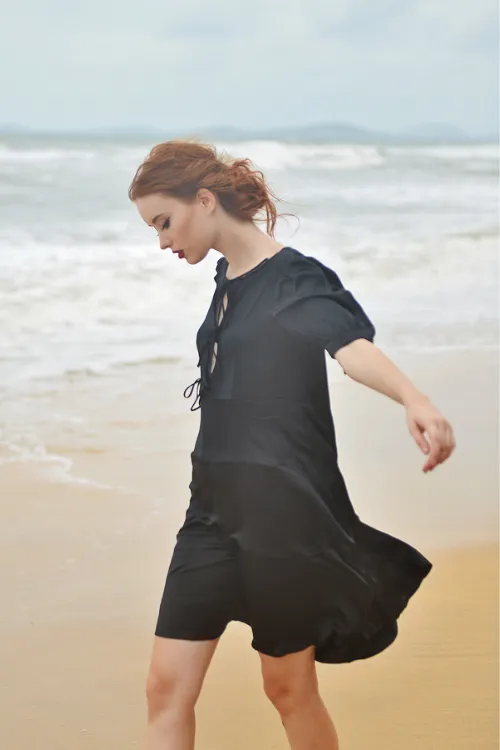 SARAH Silk Midi Dress