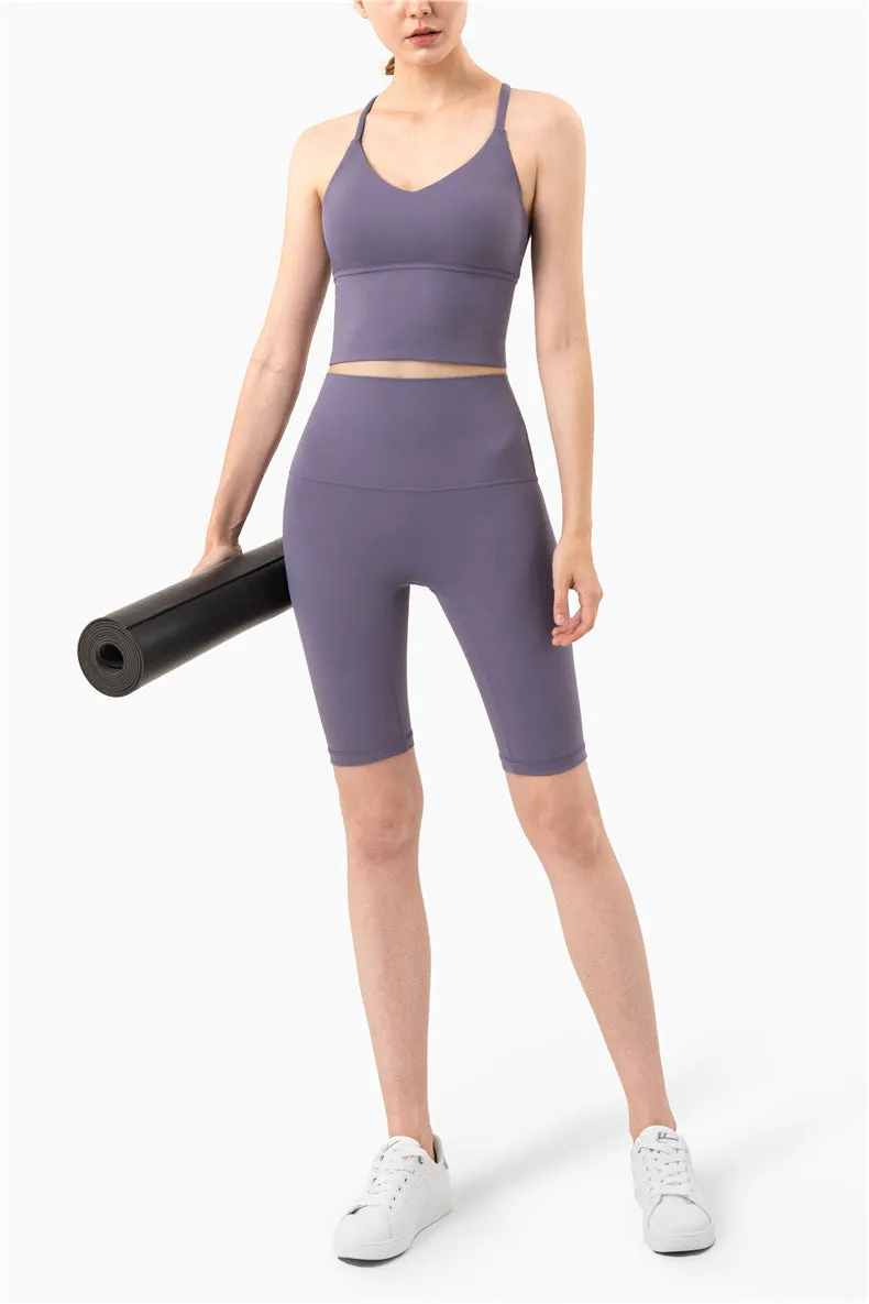 Sexy Deep V Vest Hot Workout Sports Bra