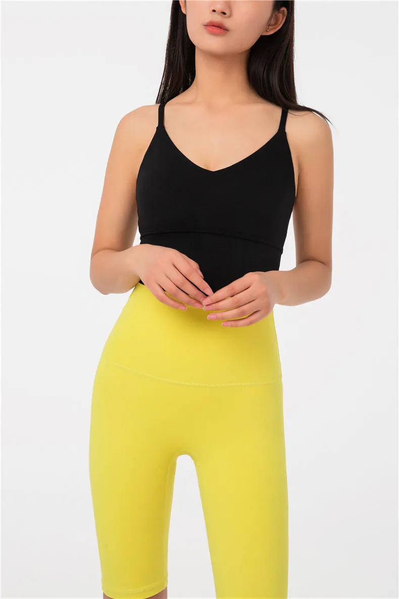 Sexy Deep V Vest Hot Workout Sports Bra