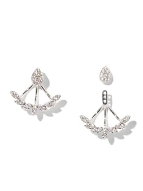 Sparkling Silvertone Ear Jacket