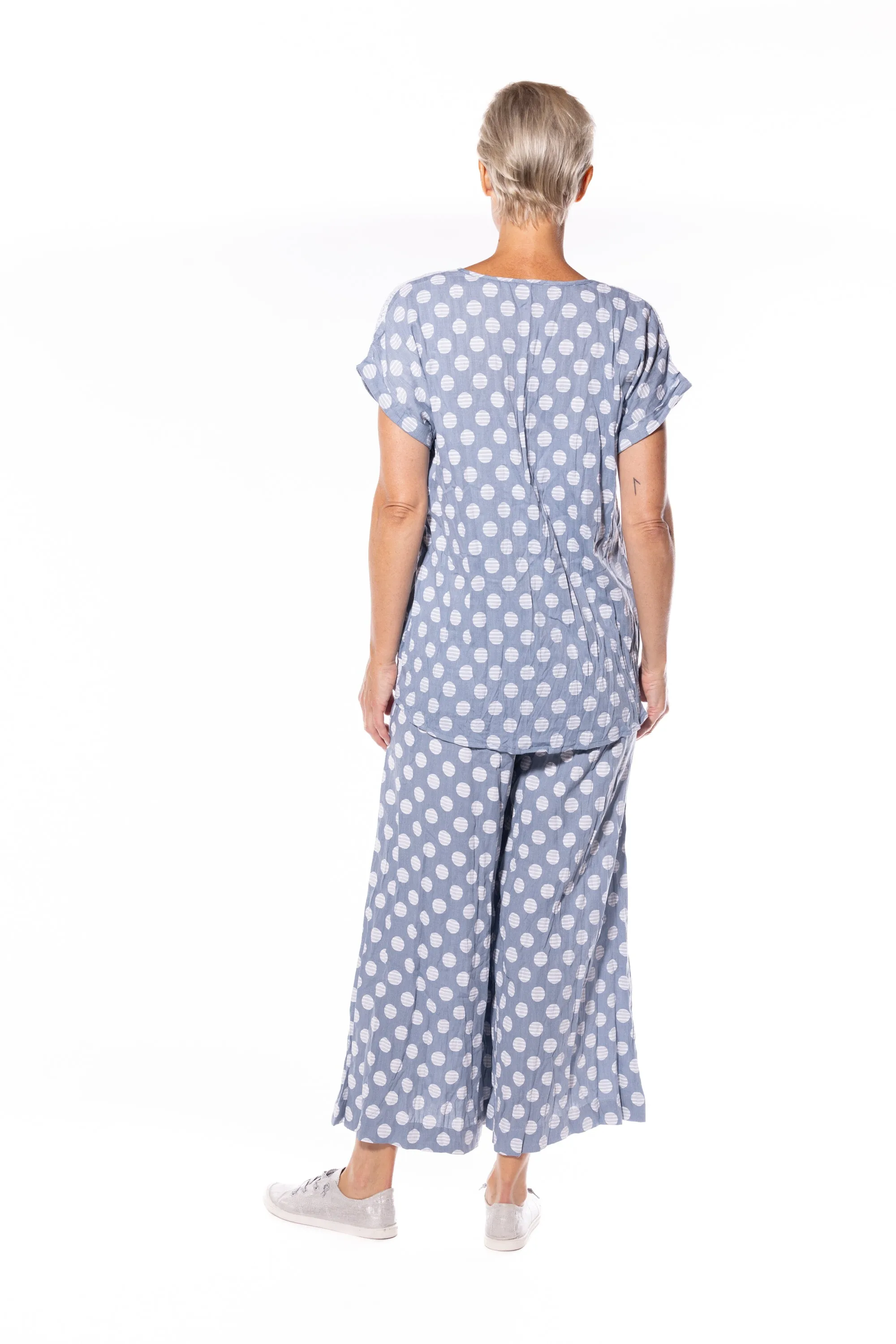 Spot & Sequin Top by Café Latte - Denim