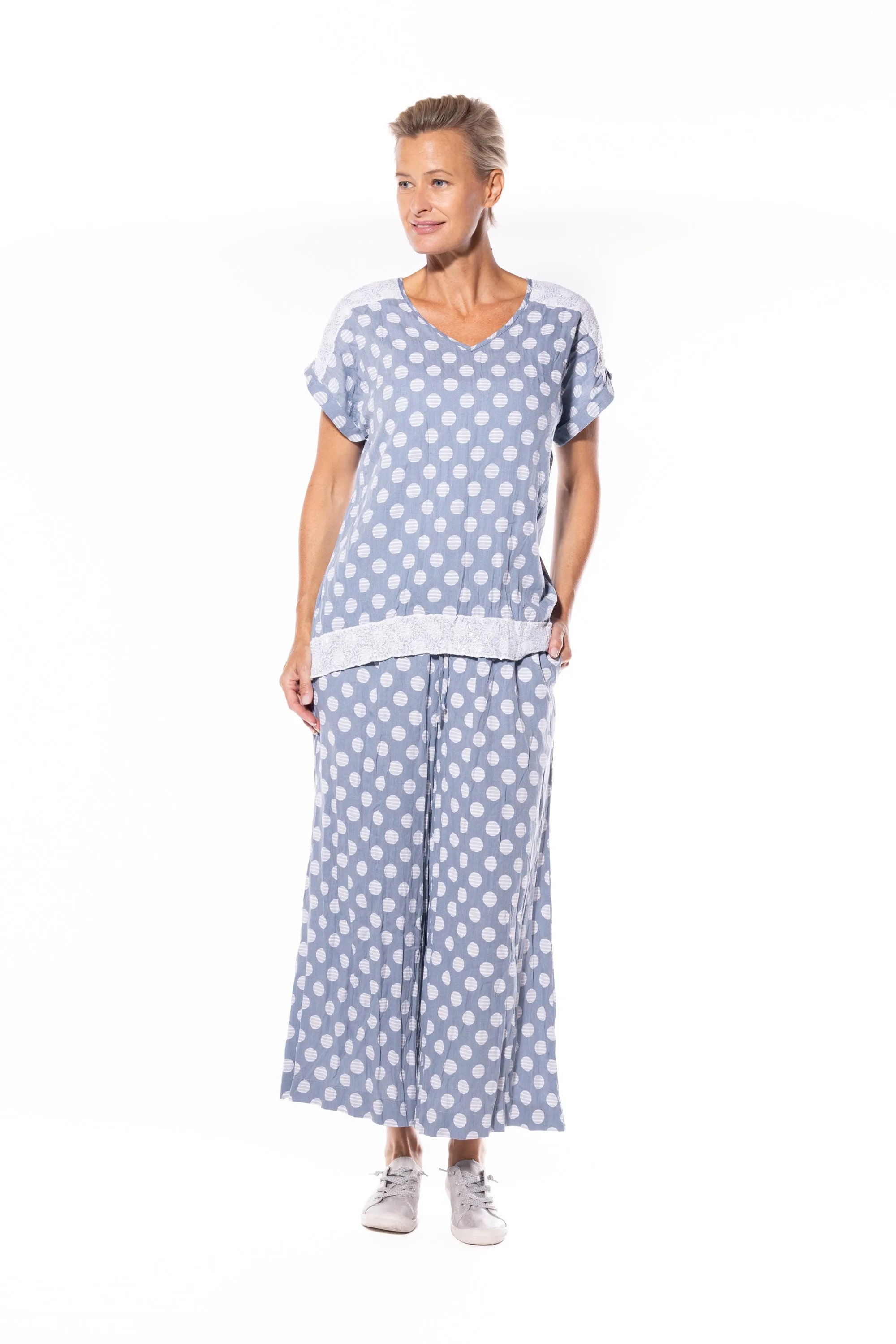 Spot & Sequin Top by Café Latte - Denim