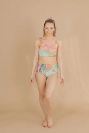 Sunny Bikini Top Berry Sweet Pastel Green/Pink