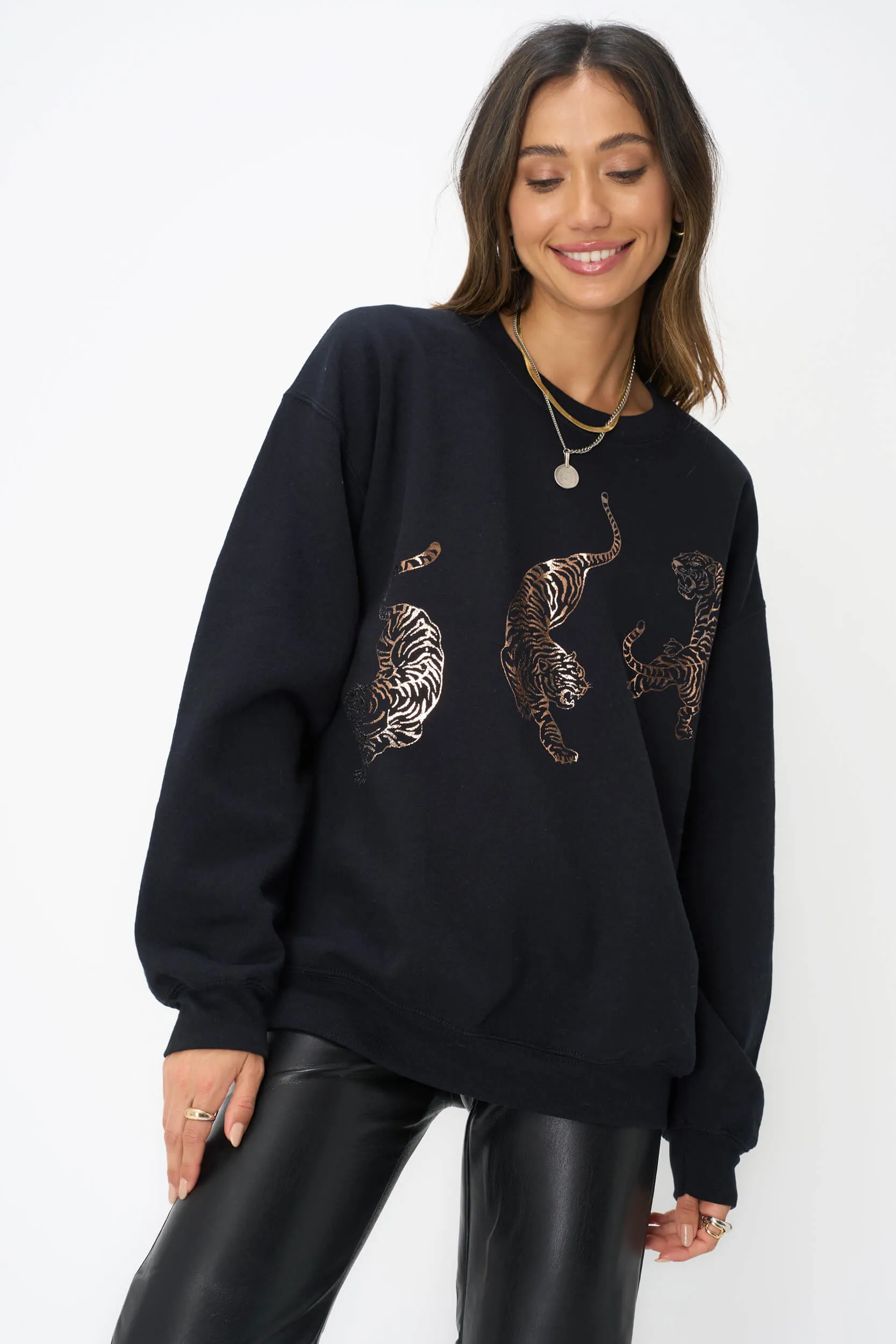 Tigers Oversized Sweatshirt - Black