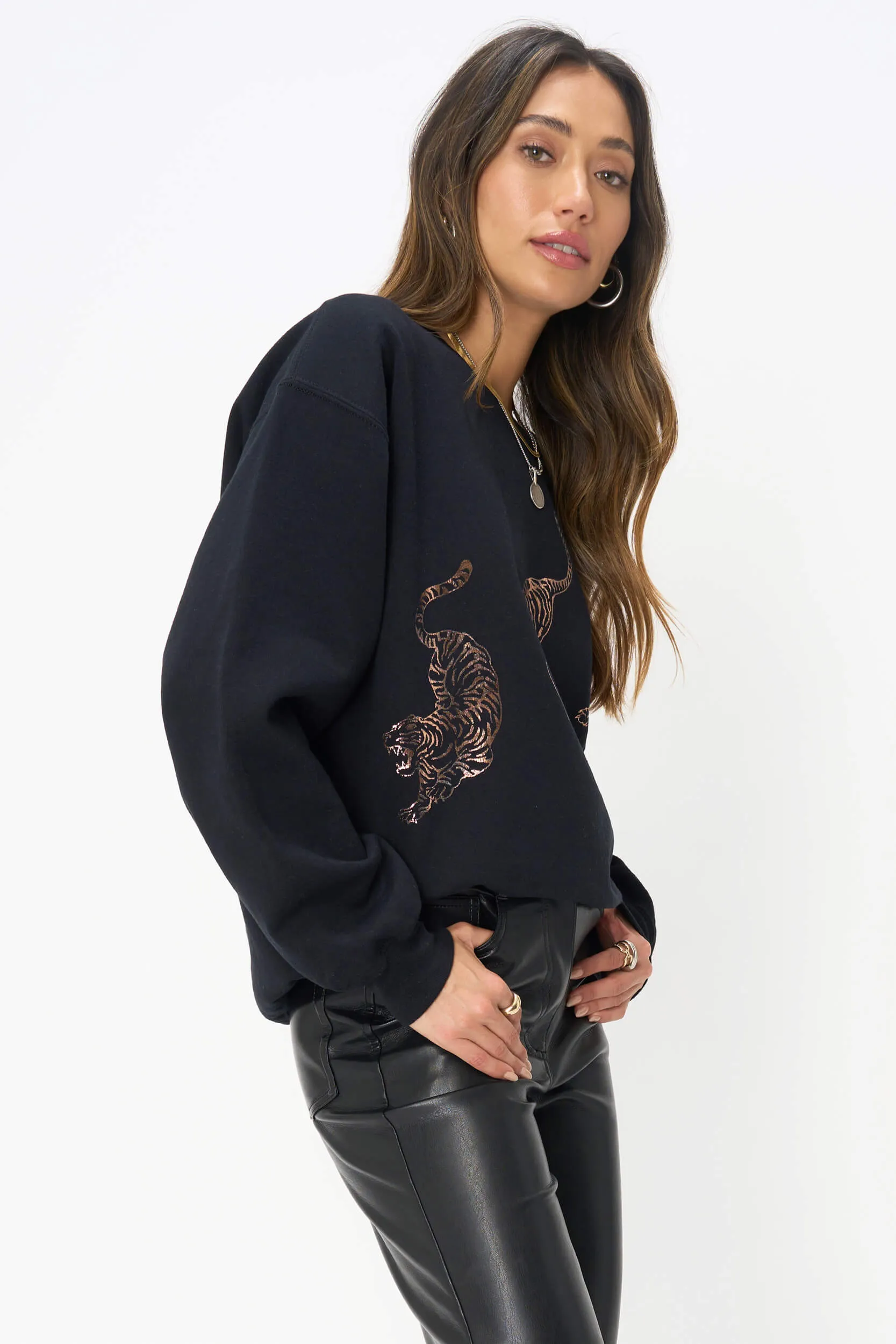 Tigers Oversized Sweatshirt - Black