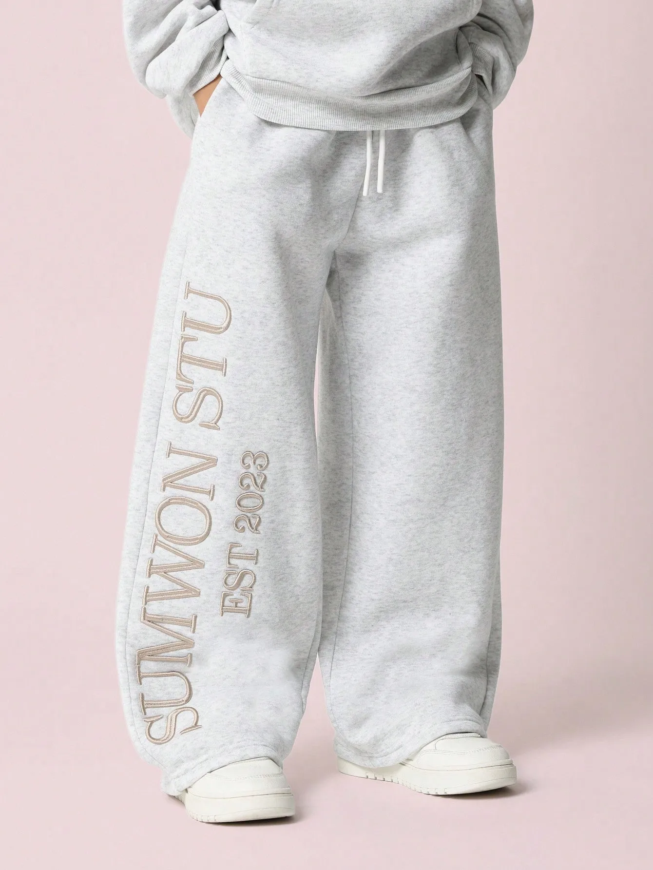 Tween Boys Comfy Overhead Hoodie & Wide Leg Sweatpants 2 Piece Set